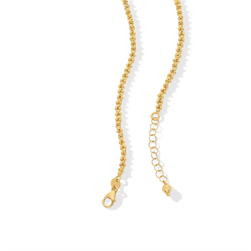 Main Image 3 of Diamond-Cut Bead Chain Necklace in Hollow 18K Gold