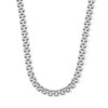 Thumbnail Image 1 of 10.0mm Panther Triple Row Link Chain Necklace in Hollow Sterling Silver - 18"