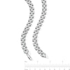 Thumbnail Image 3 of 10.0mm Panther Triple Row Link Chain Necklace in Hollow Sterling Silver - 18"