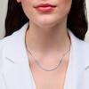 Thumbnail Image 2 of 3.5mm Diamond-Cut Herringbone Chain Necklace in Solid Sterling Silver - 16"