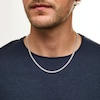 Thumbnail Image 2 of 4.0mm Diamond-Cut Oval Curb Chain Necklace in Solid Sterling Silver - 18"