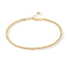 Thumbnail Image 1 of Diamond-Cut Bead Chain Bracelet in Hollow 18K Gold - 7.5”