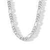 Thumbnail Image 1 of 7.9mm Diamond-Cut Figaro Chain Necklace in Solid Sterling Silver - 22"