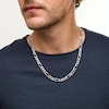 Thumbnail Image 2 of 7.9mm Diamond-Cut Figaro Chain Necklace in Solid Sterling Silver - 22"