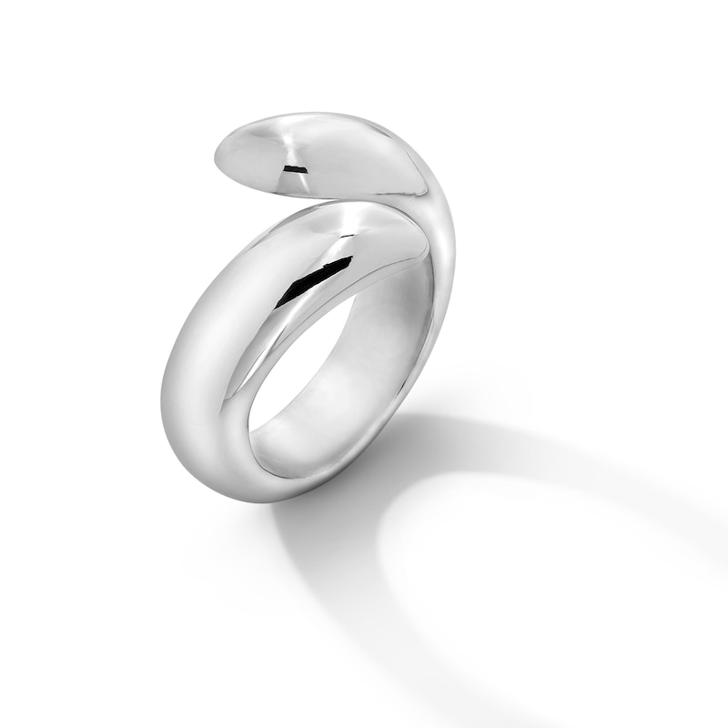 Main Image 3 of Bypass Open Wrap Ring in Hollow Sterling Silver - Size 7