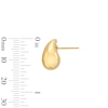 Thumbnail Image 3 of Puffed Teardrop Stud Earrings in Sculpted 14K Gold