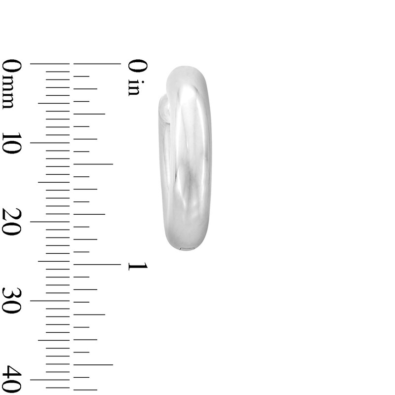 Main Image 3 of 22.0mm Tube Huggie Hoop Earrings in Hollow Sterling Silver