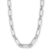 Thumbnail Image 1 of 7.8mm Oval Link Necklace in Hollow Sterling Silver - 18"