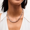 Thumbnail Image 2 of 7.8mm Oval Link Necklace in Hollow Sterling Silver - 18"