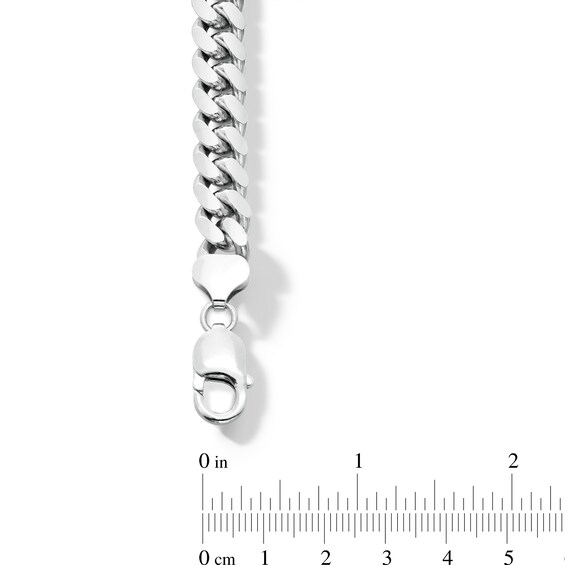 9.9mm Diamond-Cut Miami Cuban Curb Chain Bracelet in Solid Sterling Silver - 9.0"