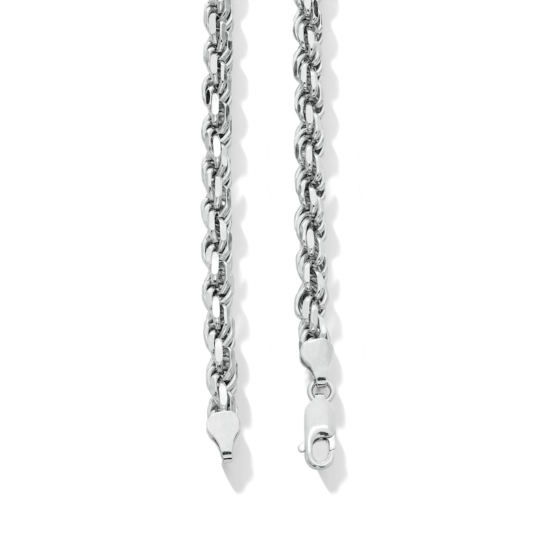 Main Image 3 of 5.6mm Diamond-Cut Rope Chain Necklace in Solid Sterling Silver - 24"