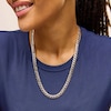 Thumbnail Image 2 of 8.0mm Diamond-Cut Monaco Curb Chain Necklace in Hollow 10K Two-Tone Gold - 20"