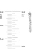 Thumbnail Image 3 of 10.0mm Crystal Hoop Earrings in Hollow 10K White Gold