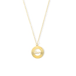 Diamond-Cut Love Open Disc Pendant in 10K Gold