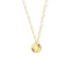 Thumbnail Image 1 of Diamond-Cut Hamsa Disc Pendant in Solid 10K Gold
