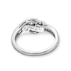 Thumbnail Image 4 of 0.25 CT. T.W. Diamond Past Present Future® Miracle Bypass Shank Engagement Ring in 10K White Gold