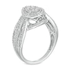 Thumbnail Image 3 of 0.50 CT. T.W. Pear-Shaped Multi-Diamond Frame Multi-Row Vintage-Style Engagement Ring in 10K White Gold
