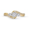 Thumbnail Image 4 of 0.25 CT. T.W. Diamond Past Present Future® Miracle Bypass Shank Engagement Ring in 10K Gold