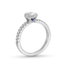 Thumbnail Image 3 of Vera Wang Love Collection 0.80 CT. T.W. Pear-Shaped Certified Diamond Frame Engagement Ring in 18K White Gold (F/SI2)