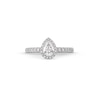 Thumbnail Image 4 of Vera Wang Love Collection 0.80 CT. T.W. Pear-Shaped Certified Diamond Frame Engagement Ring in 18K White Gold (F/SI2)