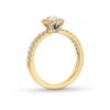 Thumbnail Image 3 of Vera Wang Love Collection 0.80 CT. T.W. Oval Certified Diamond Frame Engagement Ring in 18K Gold (F/SI2)