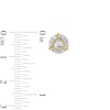 Thumbnail Image 2 of 0.50 CT. T.W. Certified Lab-Grown Diamond Frame Stud Earrings in 10K Gold (F/SI2)