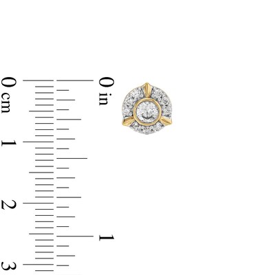 0.50 CT. T.W. Certified Lab-Created Diamond Frame Stud Earrings in 10K Gold (F/SI2)