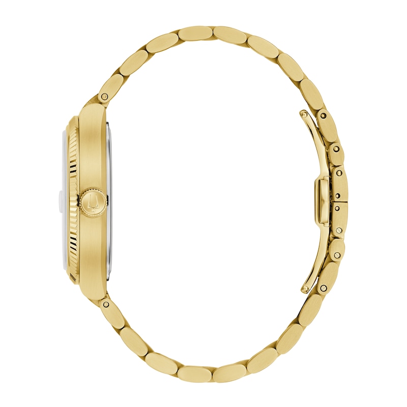 Main Image 2 of Men's Bulova Super Seville Gold-Tone IP Watch with Square Silver Dial (Model: 97B223)