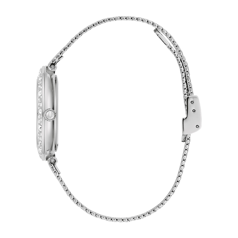 Main Image 2 of Ladies' Bulova Phantom Crystal Accent Mesh Watch with Textured Silver-Tone Dial (Model: 96L329)