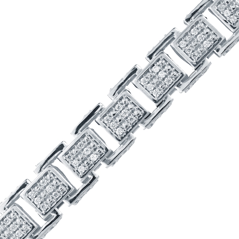 Main Image 2 of 5.00 CT. T.W. Diamond Box Chain Necklace in Hollow 10K White Gold - 20”