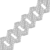 Thumbnail Image 2 of 3.12 CT. T.W. Diamond Curb Chain Necklace in Hollow 10K White Gold - 20.5”