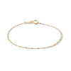 Thumbnail Image 1 of Child’s Diamond-Cut Valentino Chain Bracelet in Hollow 14K Tri-Tone Gold - 6”