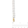 Thumbnail Image 2 of Freshwater Cultured Pearl and Diamond Accent North Star Bead Strand Bracelet in 10K Gold - 8”