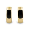 Thumbnail Image 2 of Rectangle Onyx Solitaire Hoop Earrings in 10K Gold