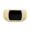 Thumbnail Image 3 of Sideways Cushion-Shaped Onyx and 0.085 CT. T.W. Diamond Ring in 10K Gold