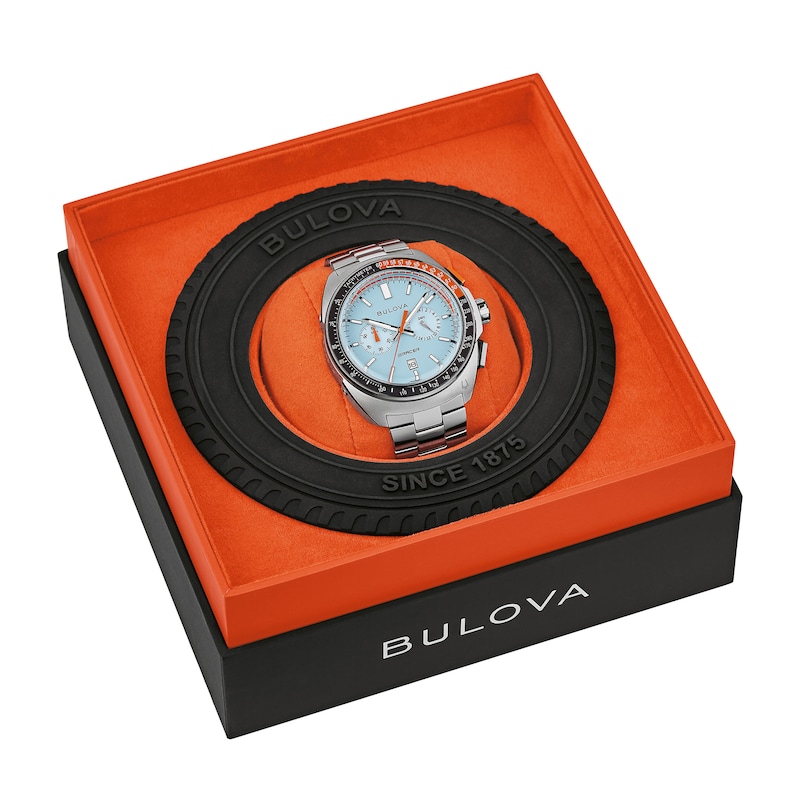 Main Image 4 of Men’s Bulova Racer Chronograph Watch with Light Blue Dial (Model: 98B432)