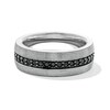 Thumbnail Image 3 of 8.0mm Black Sapphire Inlay Brushed Comfort-Fit Wedding Band in Tungsten - Size 10