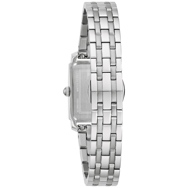 Main Image 3 of Ladies' Bulova Sutton Diamond Accent Watch with Rectangular Grey Mother-of-Pearl Dial (Model: 96P252)