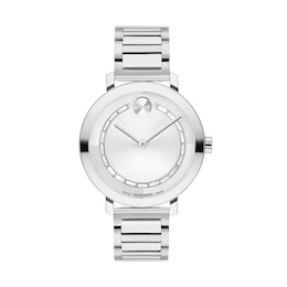 Ladies’ Movado Bold® Evolution 2.0 Crystal Accent Watch with Textured Silver-Tone Dial (Model: 3601217)