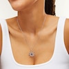 Thumbnail Image 2 of Unstoppable Love™ London Blue Topaz and White Lab-Created Sapphire Snowflake Pendant in Sterling Silver