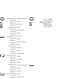 1.00 CT. T.W. Certified Lab-Created Diamond Solitaire Stud Earrings in 10K White Gold (I/SI2)