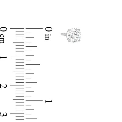 1.00 CT. T.W. Certified Lab-Created Diamond Solitaire Stud Earrings in 10K White Gold (I/SI2)
