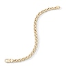 Thumbnail Image 1 of 8.0mm Oval Tilted Link Curb Chain Bracelet in Hollow 10K Gold - 8.5”