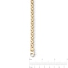 Thumbnail Image 4 of 8.0mm Oval Tilted Link Curb Chain Bracelet in Hollow 10K Gold - 8.5”