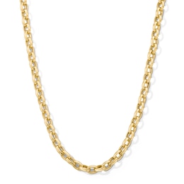 6.3mm Oval Link Rolo Chain Necklace in Hollow 18K Gold - 18"