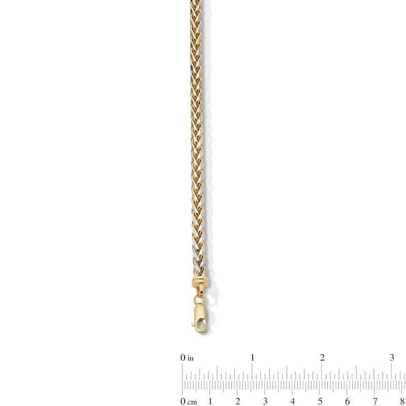 Main Image 3 of 5.5mm Diamond-Cut Palm Chain Bracelet in Hollow Two-Tone Gold - 8.5”
