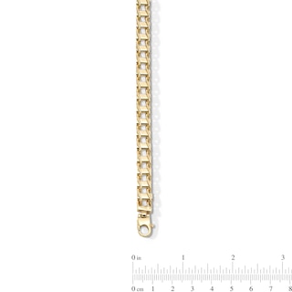 7.5mm Railroad Link Chain Bracelet in Hollow 10K Gold - 8.5”
