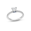 Thumbnail Image 1 of Vera Wang Love Collection 1.11 CT. T.W. Princess-Cut Certified Diamond Engagement Ring in 18K White Gold (F/SI2)