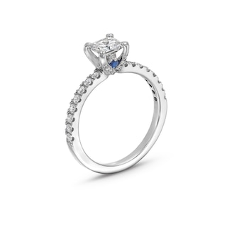 Vera Wang Love Collection 1.11 CT. T.W. Princess-Cut Certified Diamond Engagement Ring in 18K Gold (F/SI2
