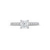 Thumbnail Image 4 of Vera Wang Love Collection 1.11 CT. T.W. Princess-Cut Certified Diamond Engagement Ring in 18K White Gold (F/SI2)